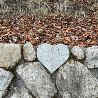 トイレはこんな可愛い石垣のある道を降った
バス停の所にありました。
でもシャトルバスの営業も終わってたせいか
水は流れず💦