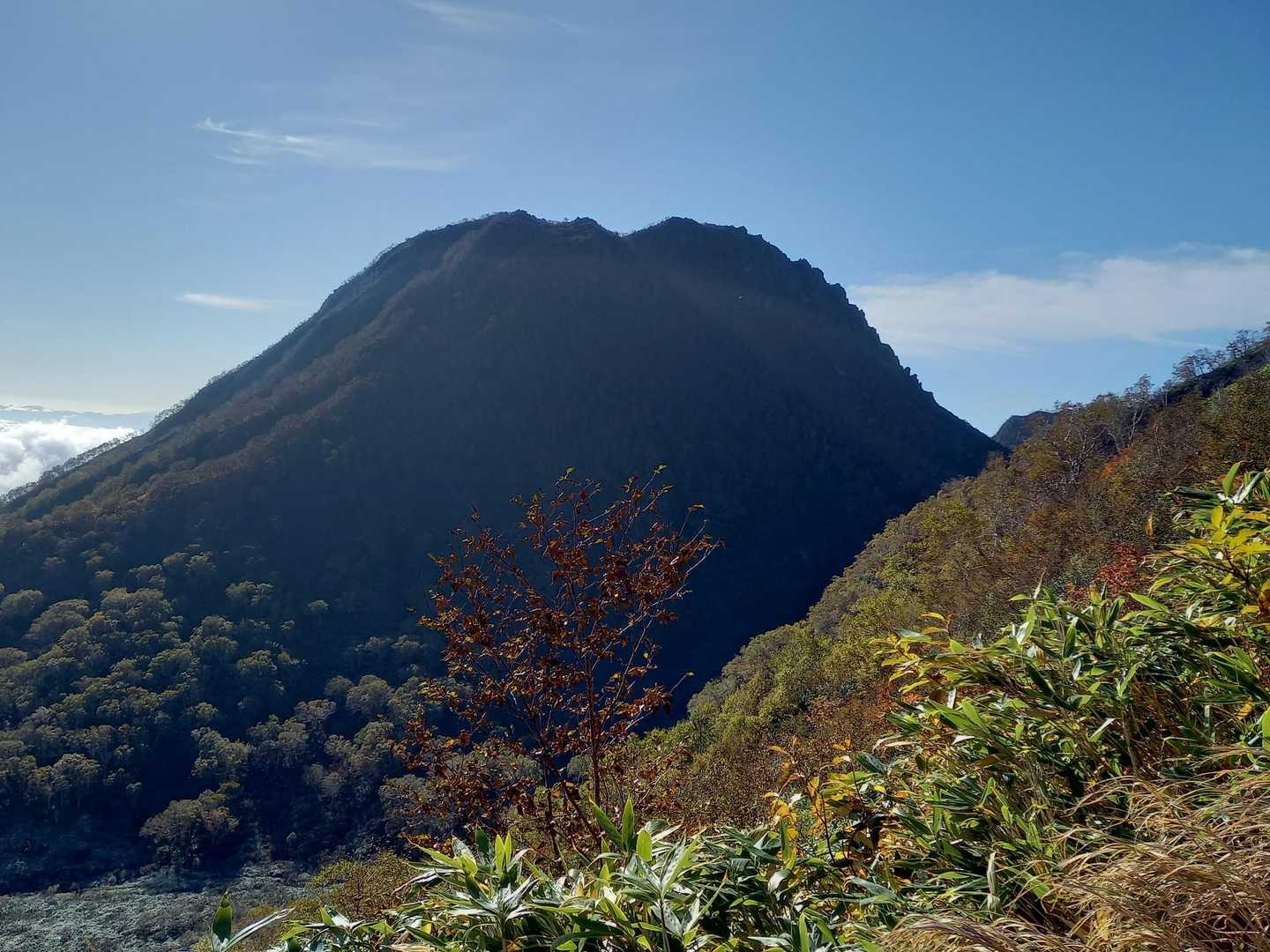 大倉乗越から妙高山の眺め。