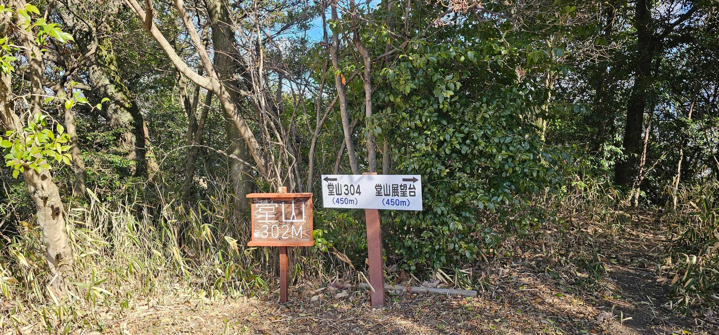 堂山山頂
眺望はない