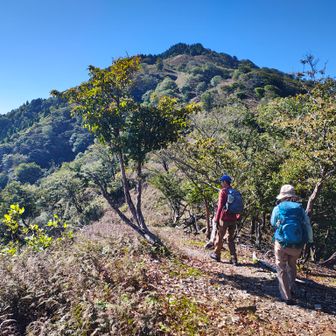 目指す鶴瓶岳が前方に⛰
