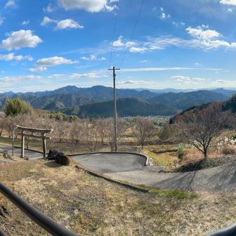 下山口の十八神社から東→南→西に見える山々