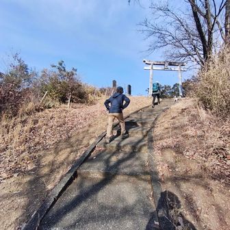 一度道路に出て線路を潜り、男浅間山に登っています。鳥居今日幾つくぐったかな？⛩️