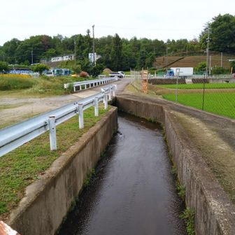 工業団地の方の山から流れてくる川。
ここで田原川に合流。