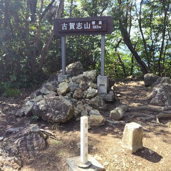 古賀志山山頂。二等三角点「古賀志山」
