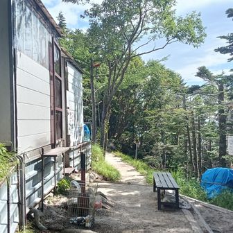 先週のジャンダルムで写真撮ってくださった七丈小屋スタッフの方にお会いできた