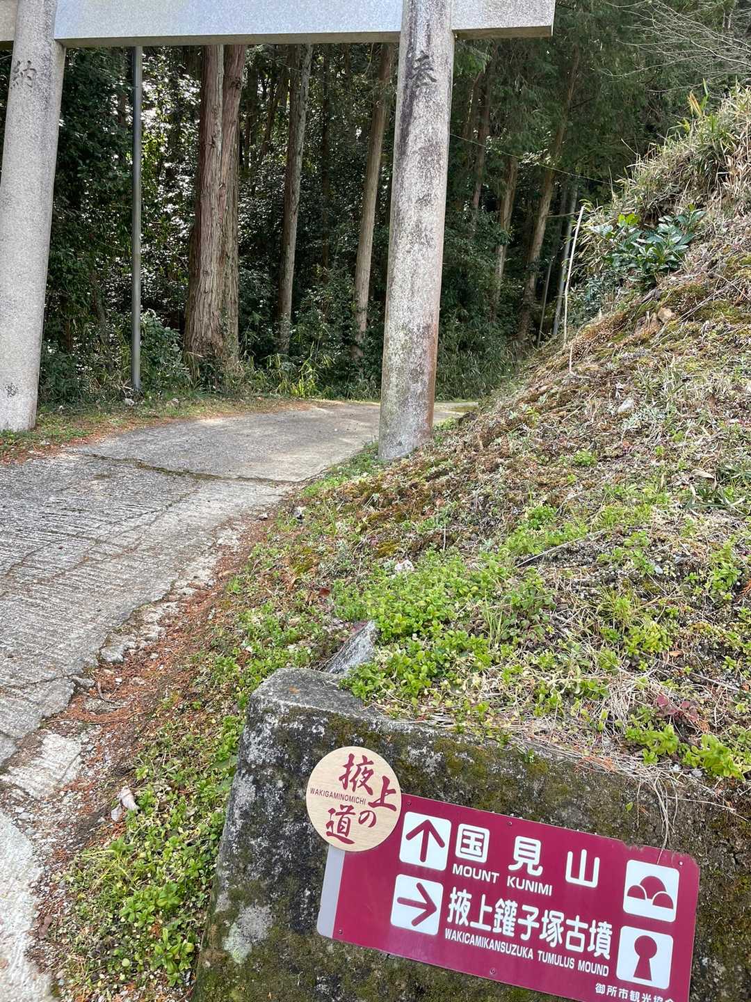神社⛩の方から登るようです。