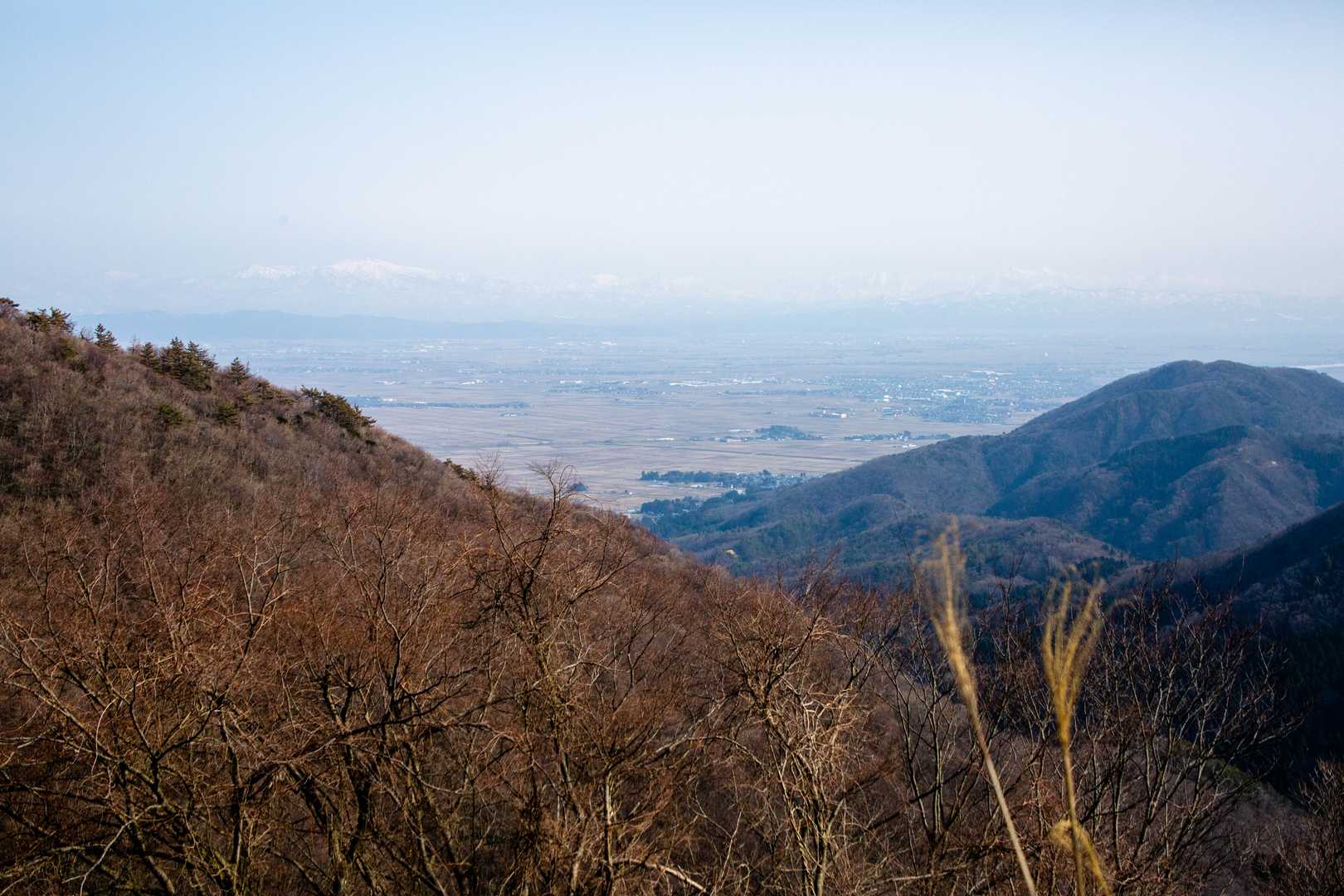 開けた！！
霞んでてよく見えないけど、
守門岳と越後駒ヶ岳、八海山⛰