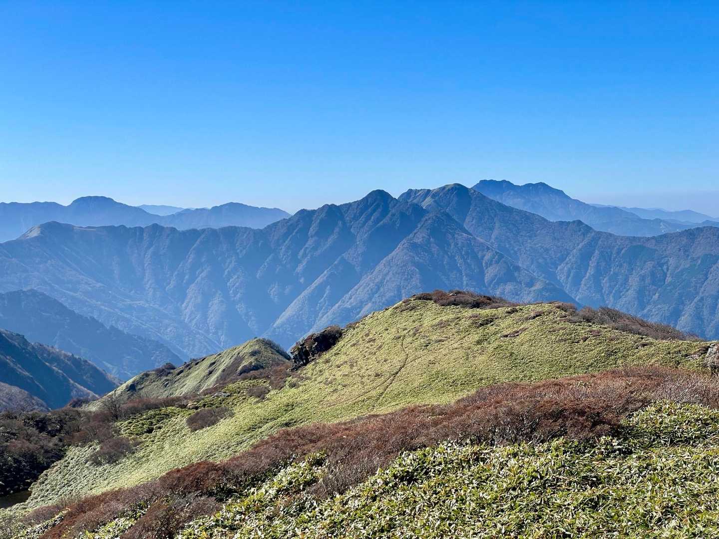 西黒森、瓶ヶ森、石鎚山