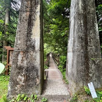 吊橋を渡り奥へ