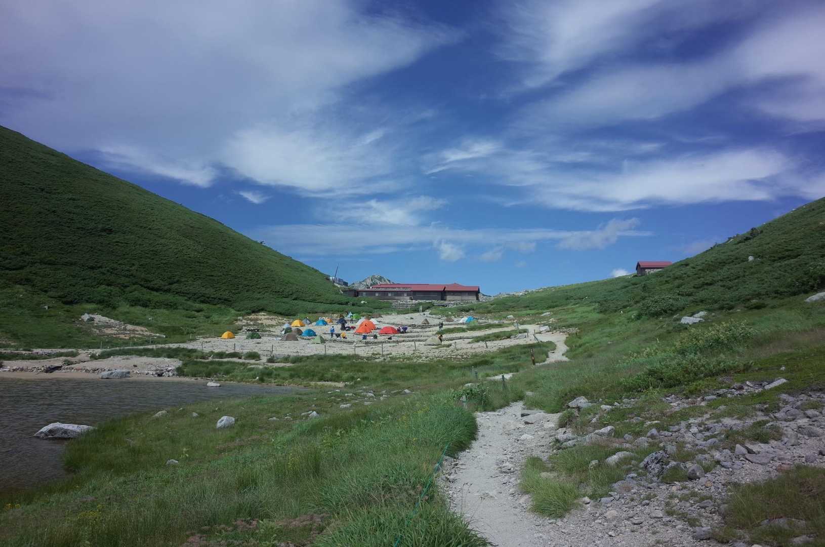 新穂高-小池新道-鏡平-弓折乗越-双六岳 往復コースの写真