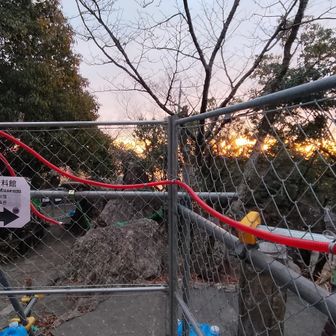 山頂の岐阜城付近は工事中。