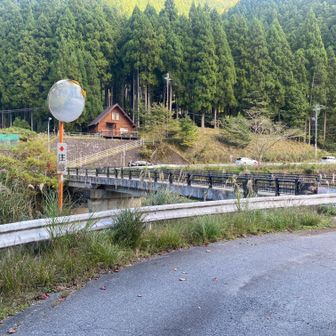 葛川高校横に下山しました。今日は山で誰とも出逢いませんでした、初めてのことです。
ここから国道を１kmちょっと歩き駐車場へ。