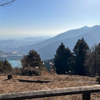 展望台からの眺め
宮ヶ瀬ダムが見える👀