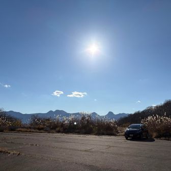 駐車場にゴール🅿️
車が１台増えていました🚙

近くにすぐ登れそうな富士山🗻がありましたが、夜の用事に間に合わないかもしれないので、諦めました😢