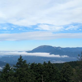 伊吹山に雲海っぽい