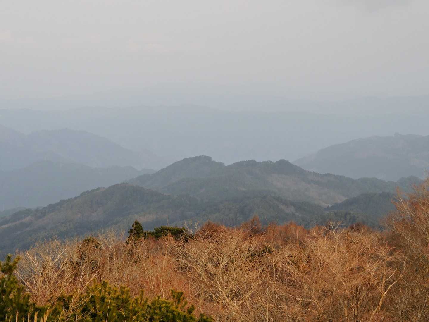 この凸凹ピークは大栗山？この辺の山域は全然わからんです(*´▽｀)
