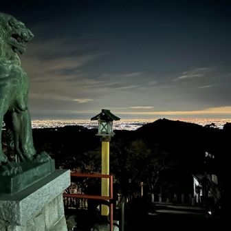 5時前にお弁当を作っていただき(本当にありがとうございます🙇)、出発！
御嶽神社から夜景を眺める
