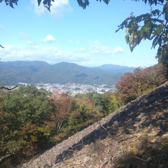 岩海から上山市内を望む