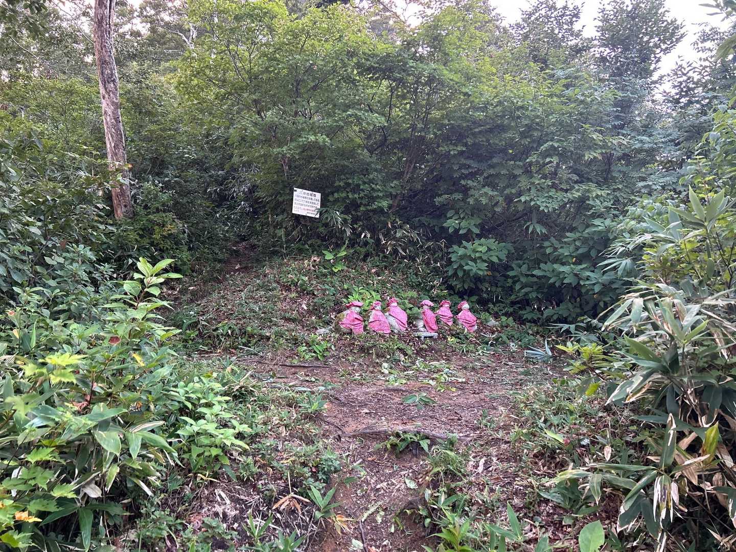 地蔵様に無事下山できる事をお祈りして…帰り車パンクでもしたら家族に申し訳ない😅やっぱり家族旅行中に山行くのはリスキーで良くないと反省しました。
