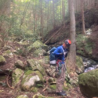 登山を少し登ったら入渓しました。