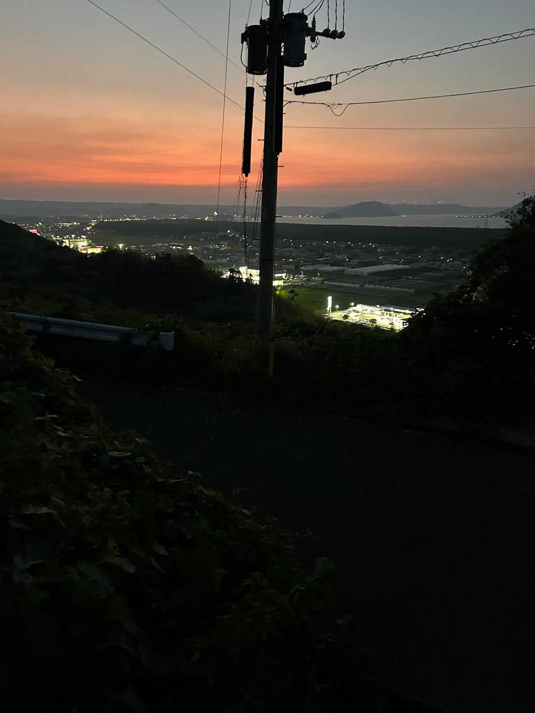 洛陽を見るはずが夜景になりかけて