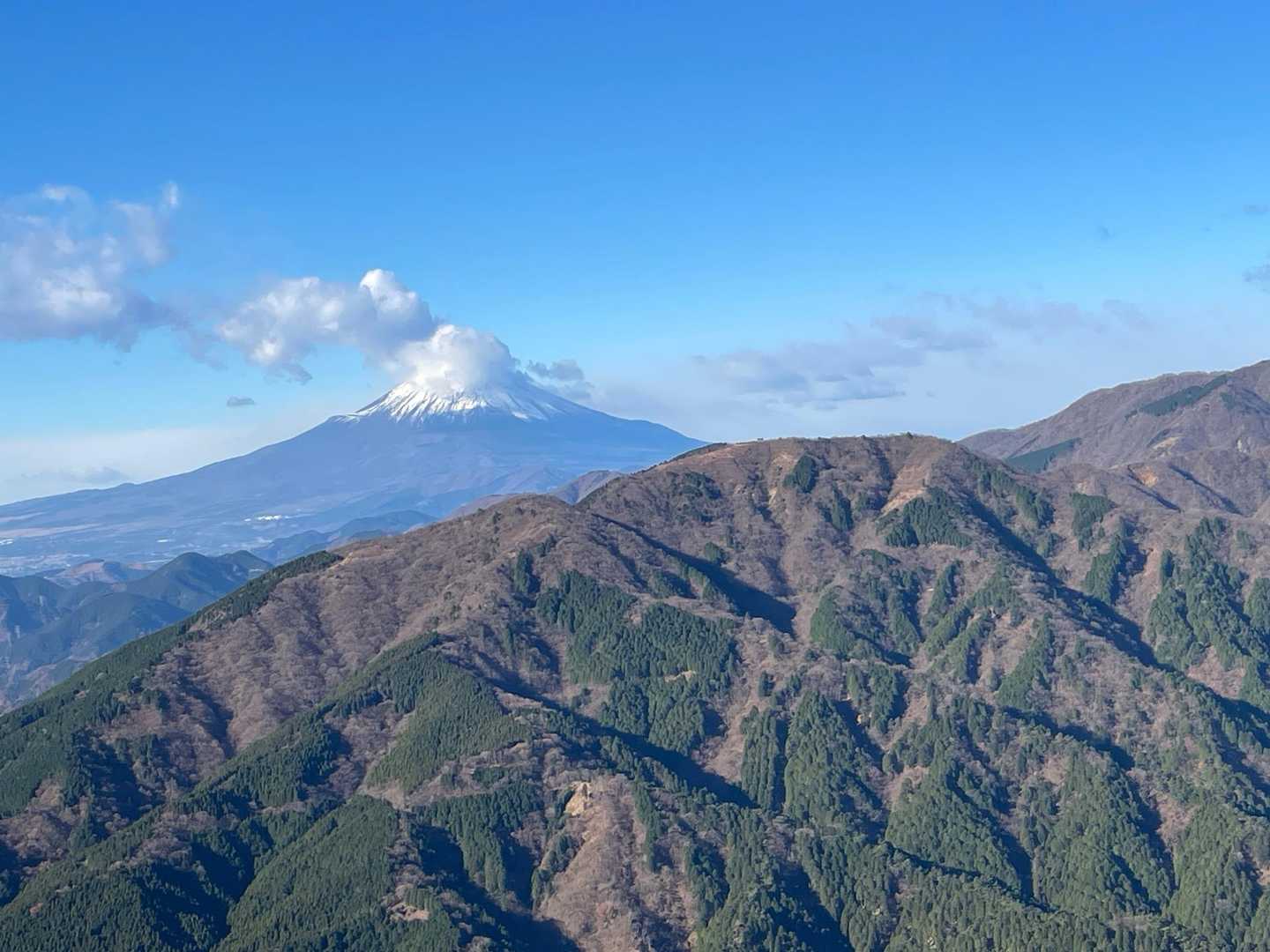土山峠バス停-辺室山-物見峠-三峰山-唐沢峠-矢草ノ頭-大 縦走コースの写真