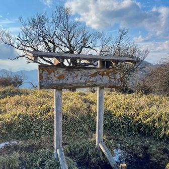 丹沢山ピークゲット！（＾∇＾）
この標識の後ろから登って来ました。
凄い達成感！やった〜！
もうすぐ15時です。
軽く休憩して、すぐに下山開始しました。