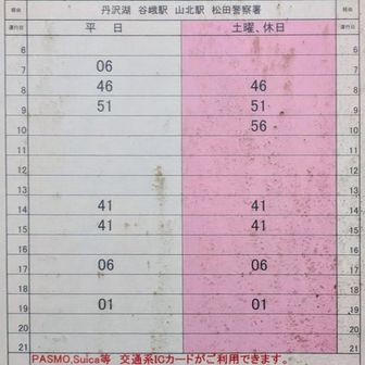 谷峨駅・山北駅 経由 新松田駅 行