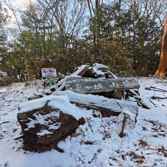 鬼ヶ城山山頂到着⛰️
この先も進んで滑床渓谷に降りずに周回もできますが、20〜30 kmあるので今日はここで折り返します😅