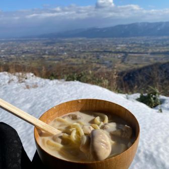 ご飯作ってたら平野が見えてきました。