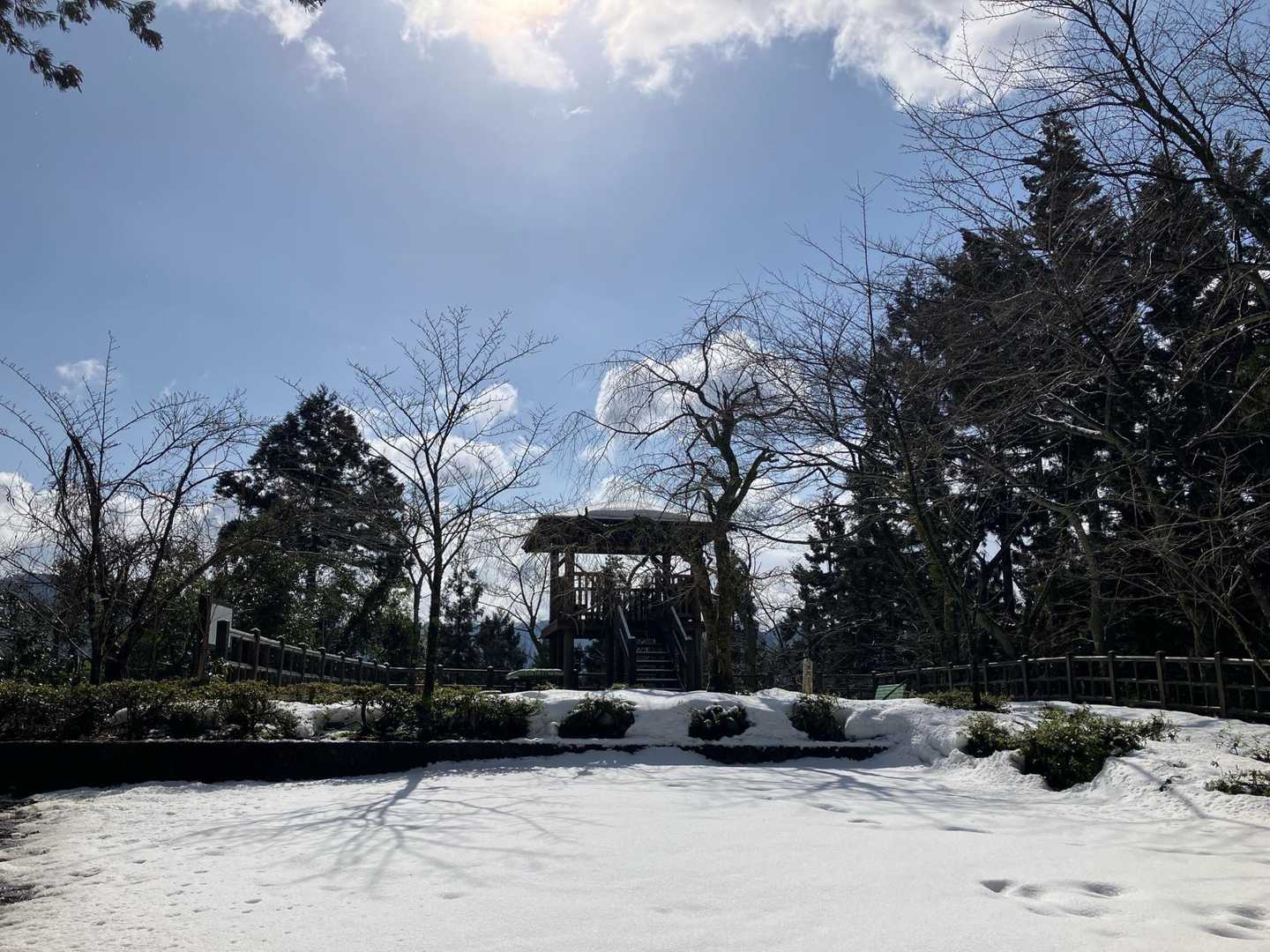 途中の東屋。
ここからが登山道。
そして猛吹雪スタート