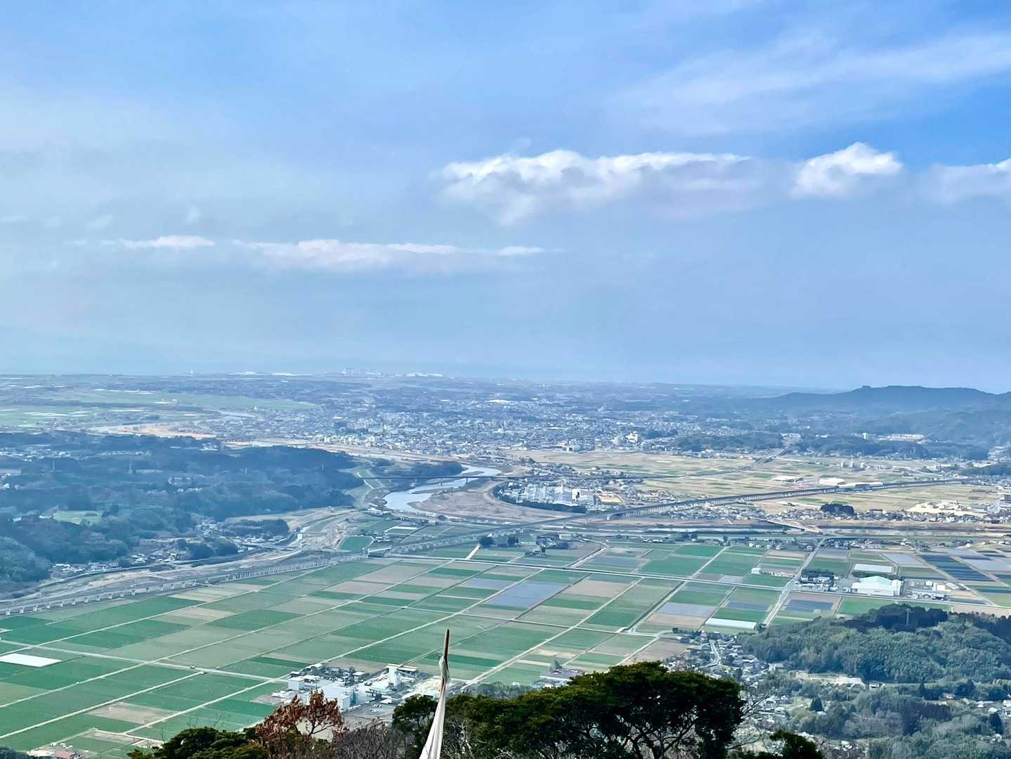 玉名市街地と有明海✨この日はみえなかったけど、普賢岳もみえるはず…🥰