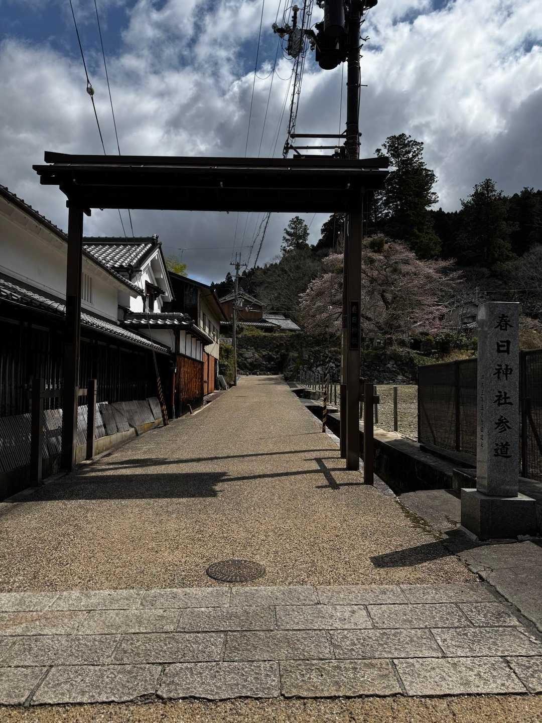 春日神社の参道を通って🚶‍♂️
