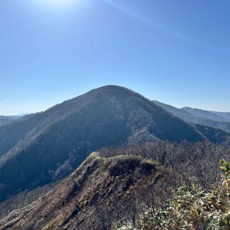 壁小屋丸より、笹ヶ峰。
手前の県境稜線の細い尾根を見てるとワクワクします。
雪の無い季節に歩いてみたかったな。