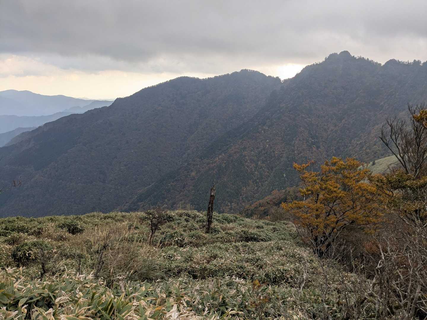 旧寒風山トンネル南口-桑瀬峠-寒風山-笹ヶ峰 往復コースの写真