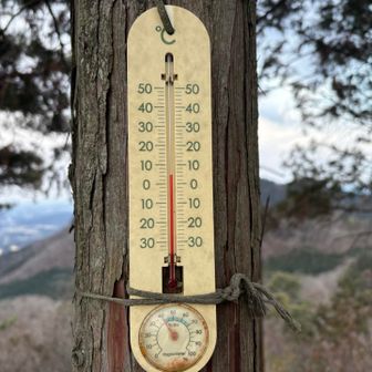 気温高い
山頂で4度もある