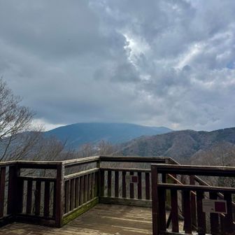 こちらの展望台からは

未だ山頂が暗い雲に覆われている筑波山