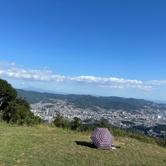 山頂に到着、良い天気で今日も絶景