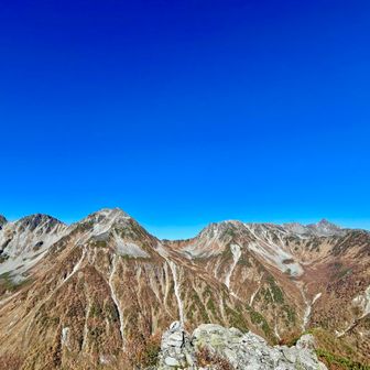 ⛰️ヤッホー！！絶景が広がります✨
槍穂縦走した稜線＆大キレットが見渡せて嬉しい

お天気☀️景色🍁素敵なルート✨良い季節に行けて最高でした👍 楽しかった~♪

お疲れさまでした😊 サンキュ.
