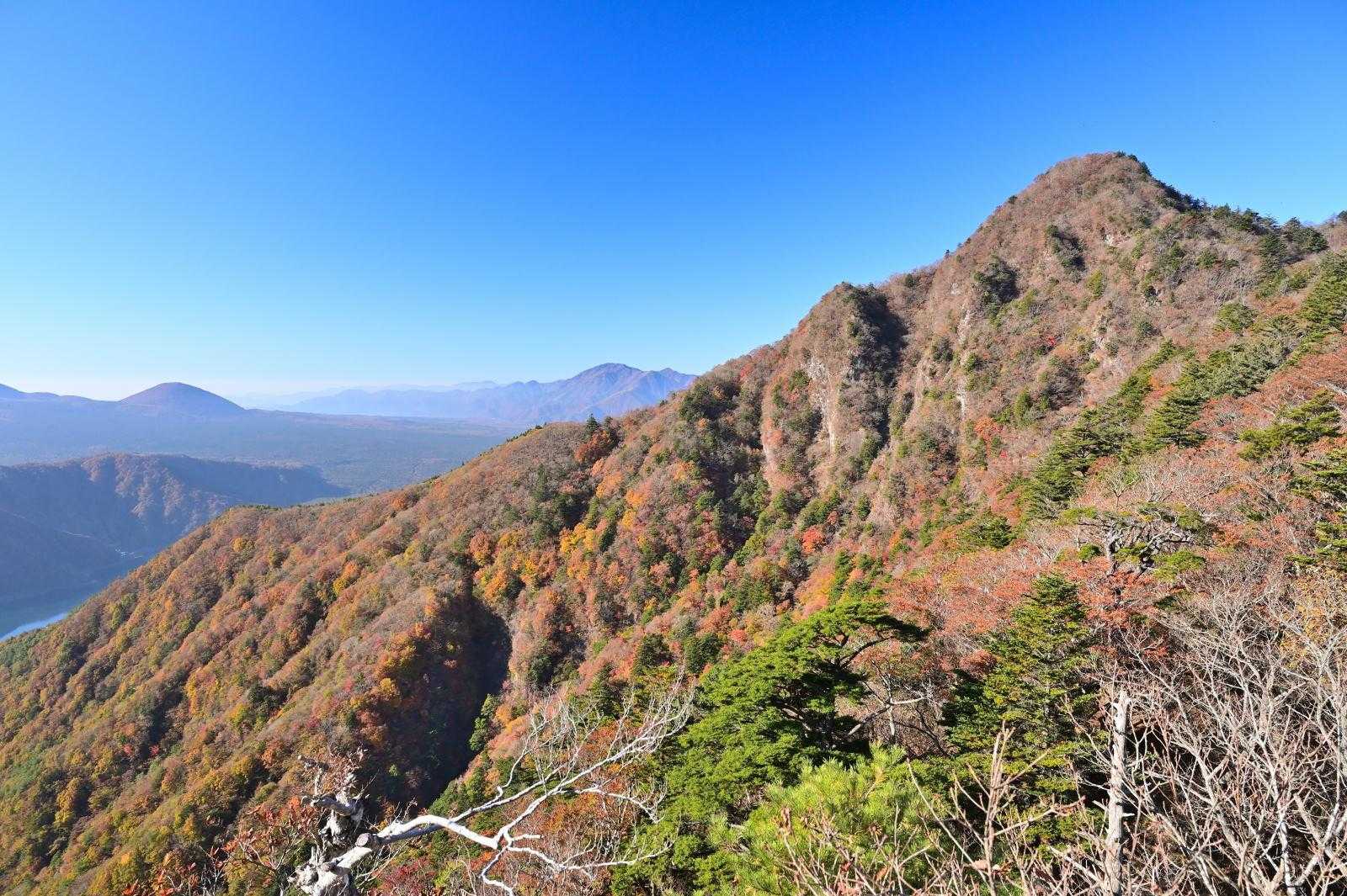 十二ヶ岳のピークに続くの稜線の形がかっこいい