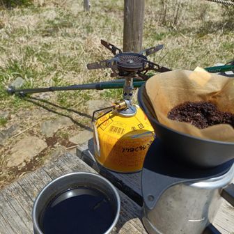 三ノ塔でコーヒータイム
スタート時に秦野名水汲みました