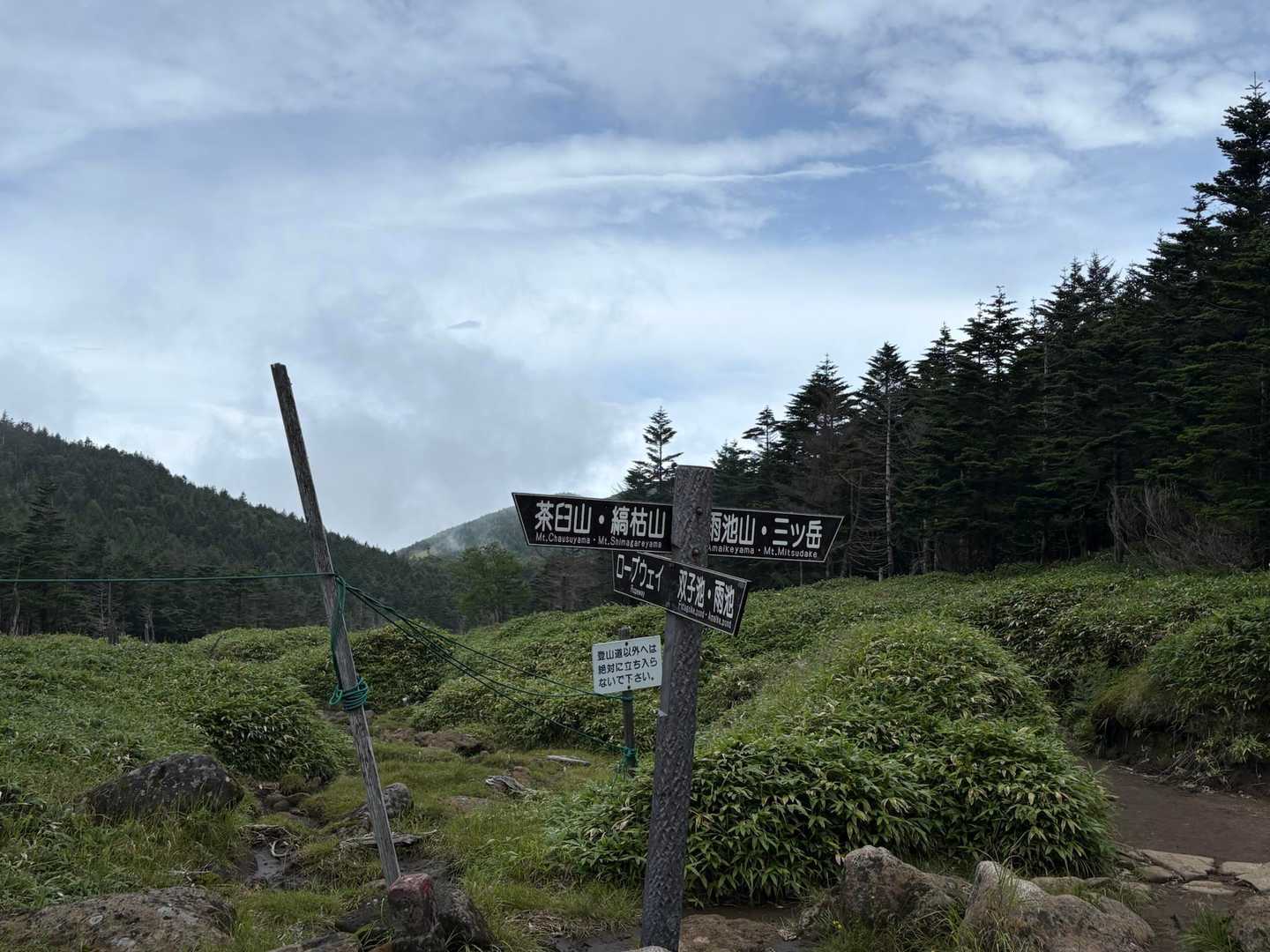 双子池・雨池方面へ