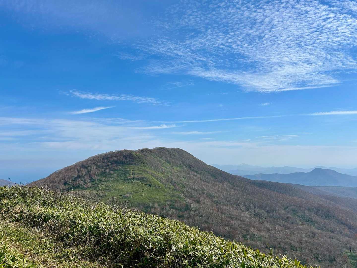 次に向かう袴腰岳⛰️なかなか立派な山👌風が気持ちえぇー♪