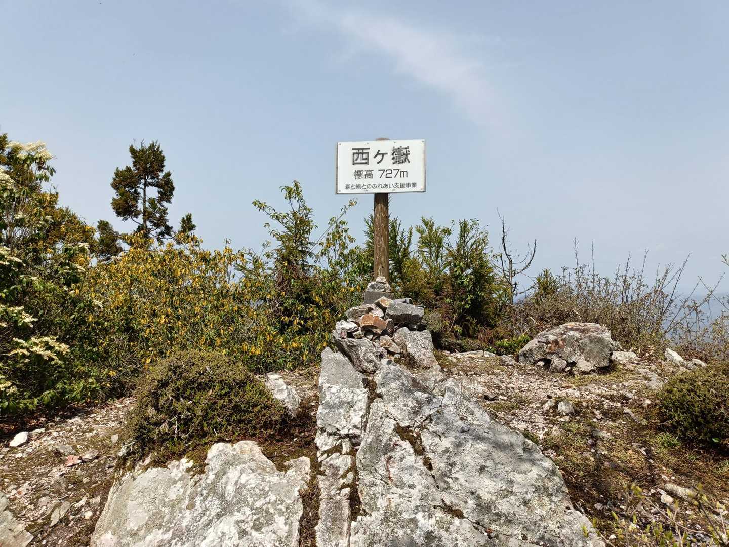 御嶽道登山口-鳥居堂跡-大岳寺跡-御嶽-西ヶ嶽-小金ヶ嶽- 周回コースの写真