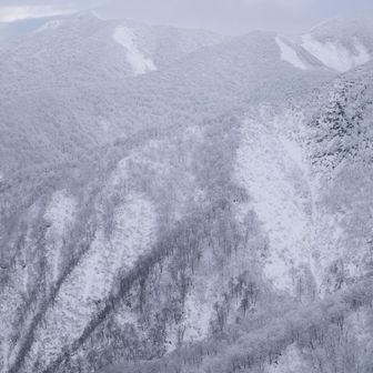 昨シーズン撤退した烏帽子山尾根。