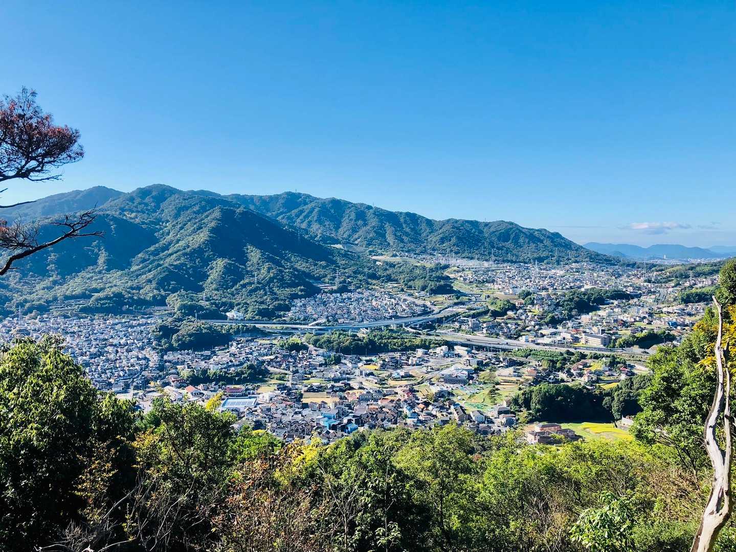 途中の展望ポイント✨
高尾山、呉娑々宇山、
左手前はYAMAPでは未踏の鷹の条山？