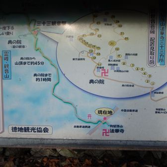 登山口の案内板