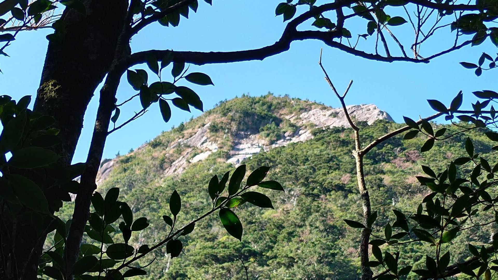 愛子岳　右側から岩をロープで登ります