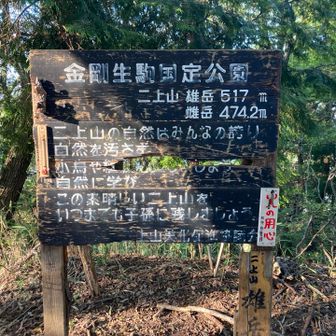 二上山雄岳登頂！眺望は無し。
