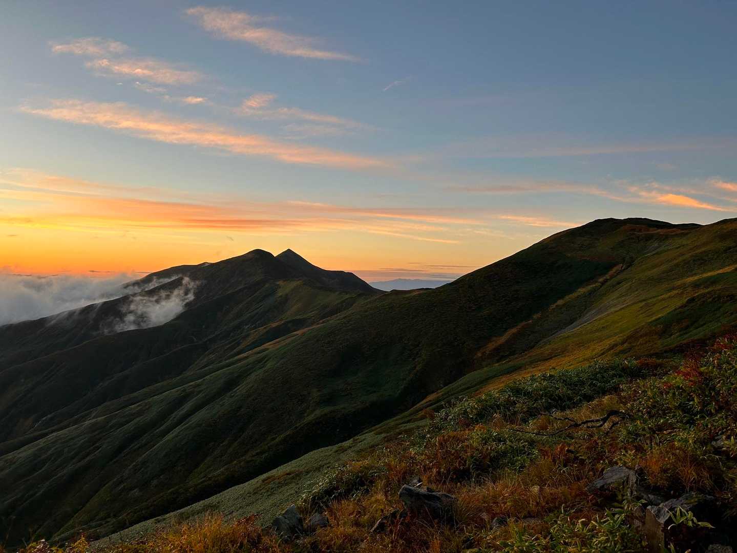 清太岩山-ユーフン山-竜門山-西朝日岳-大朝日岳-小朝日岳 周回コースの写真